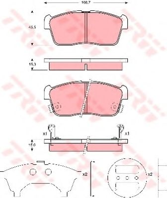 Гальмівні колодки, дискові BLUEPRINT арт. GDB3236