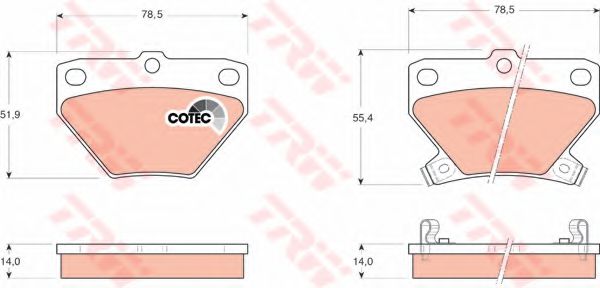 GDB3243  TRW - Гальмівні колодки до дисків BOSCH арт. GDB3243