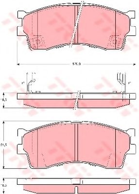 Комплект гальмівних колодок, дисковый тормоз DELPHI арт. GDB3245