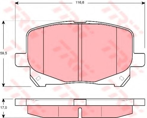 Гальмівні колодки дискові TOYOTA Previa ABE арт. GDB3248