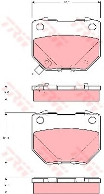 Гальмівні колодки дискові SUBARU Impreza/Impreza Estate/Wagon (Plus) METELLI арт. GDB3308