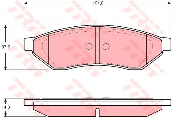 Гальмівні колодки дискові CHEVROLET (GM) - DAEWOO Evanda/Magnus BREMBO арт. GDB3346