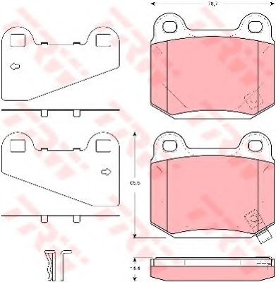 Гальмівні колодки дискові MITSUBISHI - NISSAN - SUBARU Lancer Evolution/350Z/Impreza BLUEPRINT арт. GDB3350