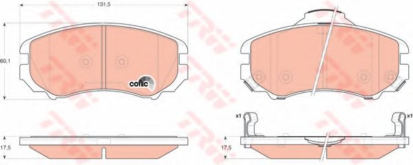 GDB3352  TRW - Гальмівні колодки до дисків JAPANPARTS арт. GDB3352