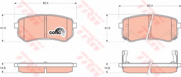 Гальмівні колодки дискові Kia Picanto 04--> ATE арт. GDB3370