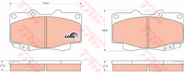 Гальмівні колодки, дискові JAPANPARTS арт. GDB3428