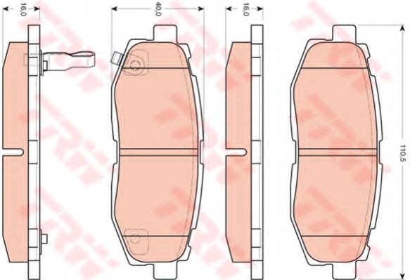 GDB3442  TRW - Гальмівні колодки до дисків BLUEPRINT арт. GDB3442