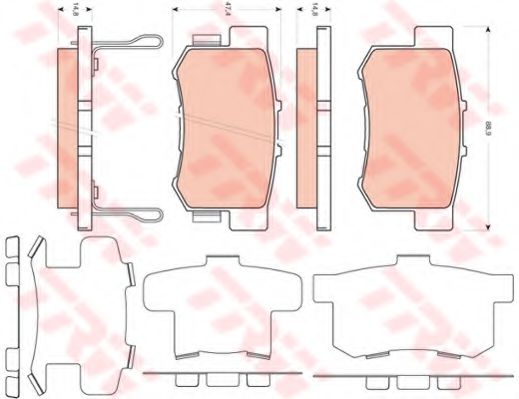 Гальмівні колодки BLUEPRINT арт. GDB3447