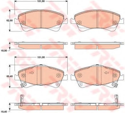 GDB3479  TRW - Гальмівні колодки до дисків BLUEPRINT арт. GDB3479