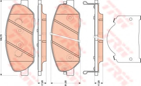 GDB3483  TRW - Гальмівні колодки до дисків BOSCH арт. GDB3483