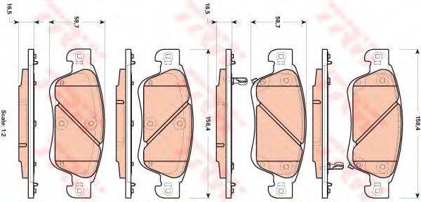 GDB3503  TRW - Гальмівні колодки до дисків FRICTION MASTER арт. GDB3503