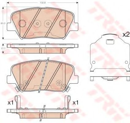 GDB3549  TRW - Гальмівні колодки до дисків BREMBO арт. GDB3549