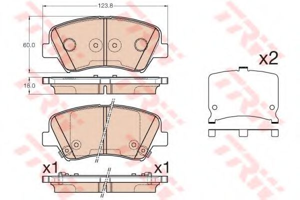 GDB3552  TRW - Гальмівні колодки до дисків NIPPARTS арт. GDB3552