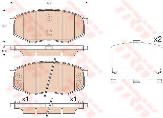 GDB3553  TRW - Гальмівні колодки до дисків BLUEPRINT арт. GDB3553