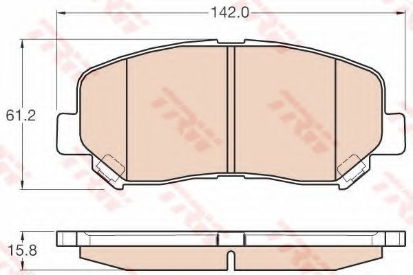 GDB3562  TRW - Гальмівні колодки до дисків NIPPARTS арт. GDB3562