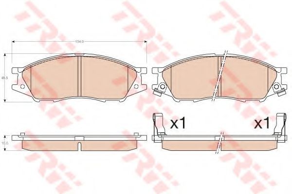 GDB3563  TRW - Гальмівні колодки до дисків NIPPARTS арт. GDB3563