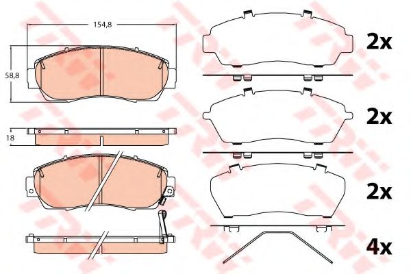 GDB3581  TRW - Гальмівні колодки до дисків BREMBO арт. GDB3581