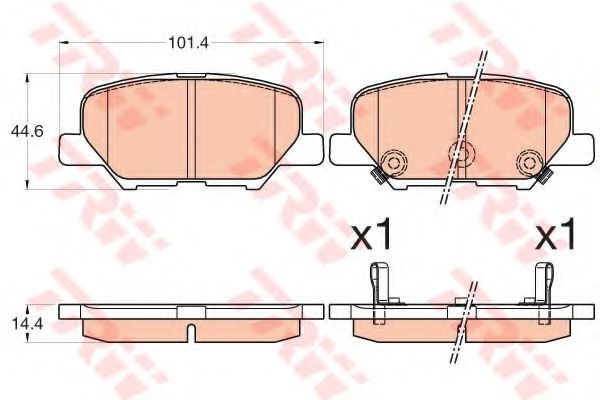 GDB3583  TRW - Гальмівні колодки до дисків BREMSI арт. GDB3583