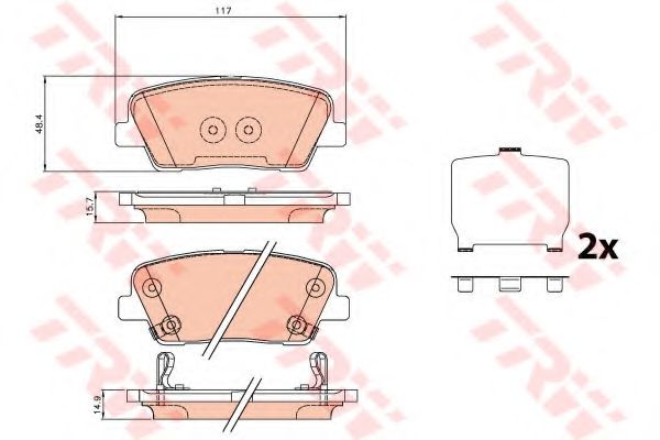 Гальмівні колодки ABS арт. GDB3624