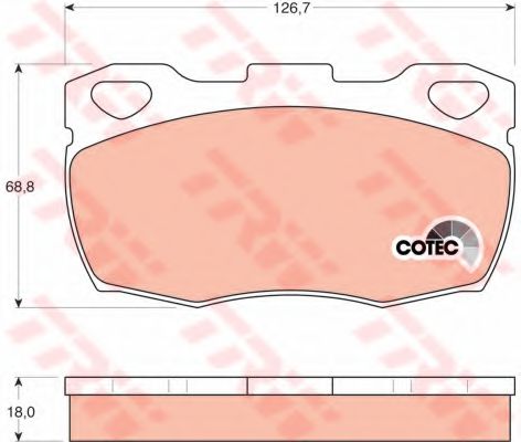 GDB395  TRW - Гальмівні колодки до дисків BREMBO арт. GDB395