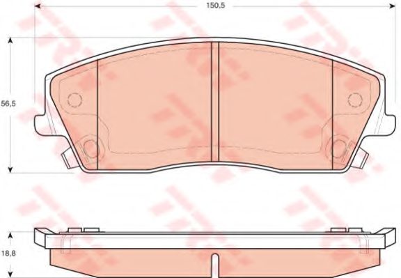 Гальмівні колодки TOKO CARS арт. GDB4140