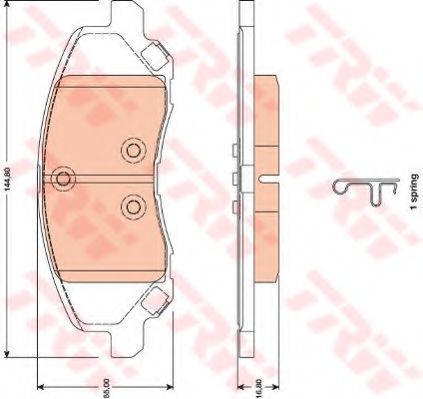 Гальмівні колодки дискові DODGE/JEEP/MITSUBISHI Caliber/Patriot/ASX 