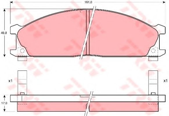 Гальмівні колодки, дискові DELPHI арт. GDB766