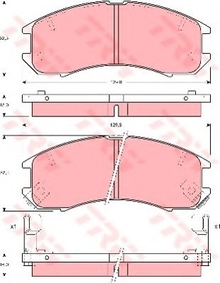 Гальмівні колодки дискові FORD (Europe) - MAZDA Probe/626/626 Coupe/626 Estate/Wagon JAPANPARTS арт. GDB981