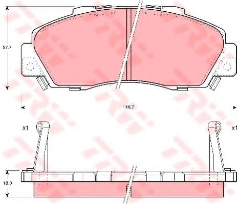 Гальмівні колодки, дискові BLUEPRINT арт. GDB995