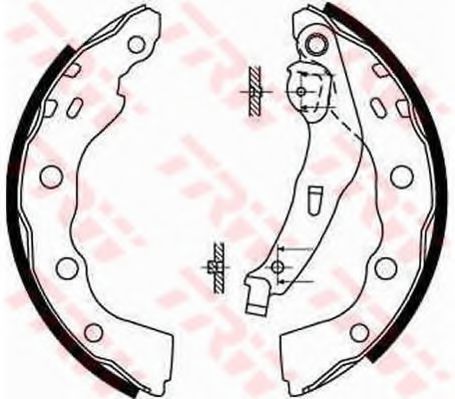 Гальмівні колодки барабанні MITSUBISHI Carisma/Space Star ; TOYOTA Avensis(T220) BREMBO арт. GS8665