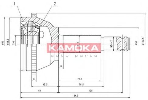 К-т шарнiрний привiдного валу METELLI арт. 6281