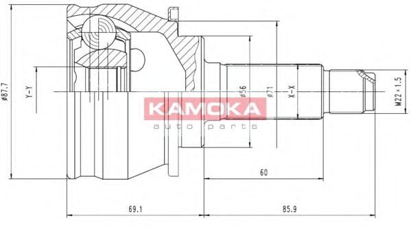 К-т шарнiрний привiдного валу BLUEPRINT арт. 6384