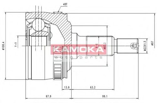 К-т шарнiрний привiдного валу METELLI арт. 7046