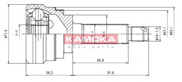 К-т шарнiрний привiдного валу BLUEPRINT арт. 7052