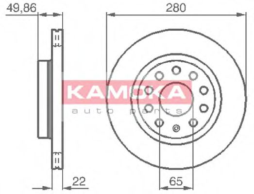 Гальмiвнi диски AUDI A3 03-/SKODA OCTAVIA 04-/VW GOLF V 03- FEBIBILSTEIN арт. 1032446