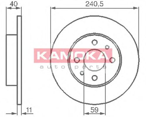 Гальмiвнi диски FIAT CINQUECENTO 91-97/PUNTO 93-99/SEICENTO 98- ABS арт. 103280