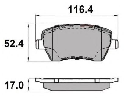 Гальмівні колодки пер. Kangoo/Logan 08-/Duster 10- (TRW) BLUEPRINT арт. NP2040