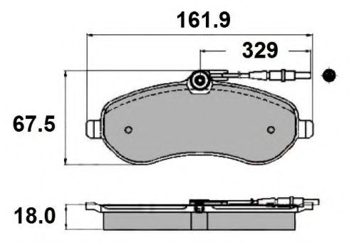 Гальмівні колодки пер. Scudo/Expert 07- BREMBO арт. NP2115