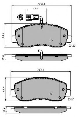 Гальмівні колодки пер. Renault Master III/Opel Movano 10- BREMBO арт. NP2641