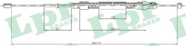 Трос ручного гальма BOSCH арт. C0715B