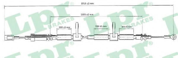 Трос ручного гальма ABS арт. C0985B