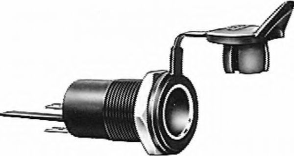 Розетка, ISO 4165, кількість штифтів/кількість активних штифтів 1, 12В, 8А