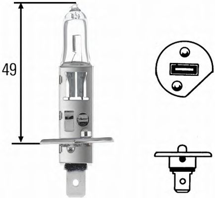 HELLA H1 12V 55 Вт P14,5 s Автолампа VAG арт. 8GH002089131