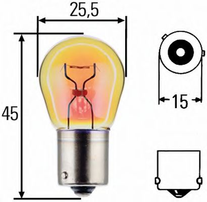 HELLA PY21W 12V21W Автолампа жовта 2шт. (блістер) OSRAM арт. 8GA006841123