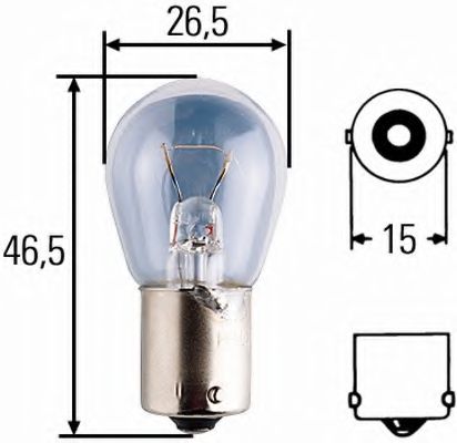 HELLA 12V 18W Автолампа (BA15s) тип R 12V/18W BOSCH арт. 8GA002072121