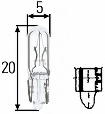 HELLA W2,3W 12V2,3W автолампа (безцокольна) OSRAM арт. 8GP938026001