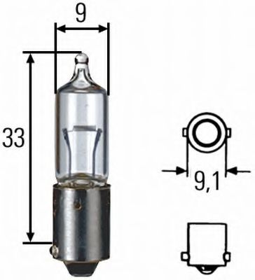 лампа розжарювання, H10W 12V 10W BA9s OSRAM арт. 8GH002473191