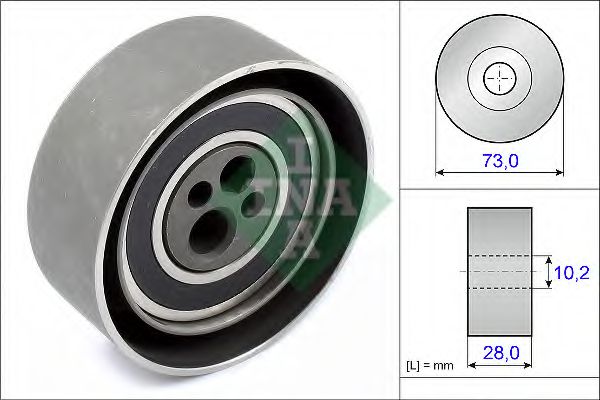 Фото - Ролик натяжной AUDI (пр-во Ina) AUDI A6 2.6, 2.8 94-97 INA - 531008420
