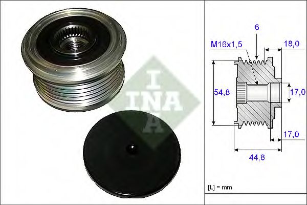 Шків генератора SKF арт. 535011410