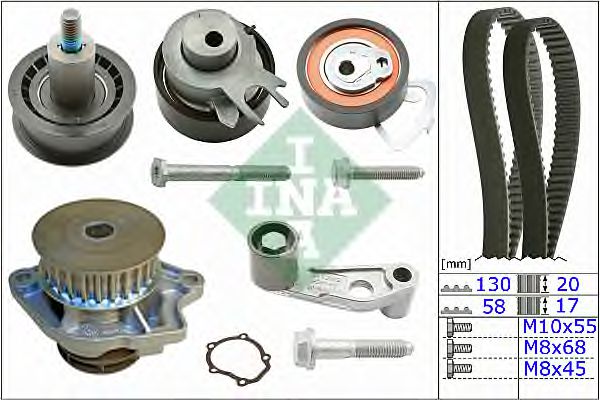 Водяний насос + комплект зубчатого ременя SKF арт. 530036030